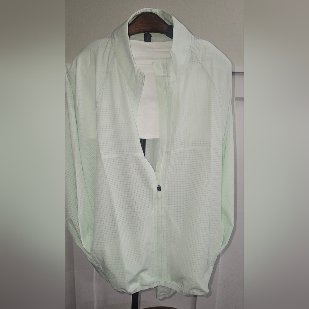 2 Pc Set Mono b Light Green Zip-Up Jacket+ Mono B White Tube‎ Top, Size S,m,l Nw